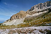 Dolomiti del Brenta - Dal rifugio Graffer vista sulla parte settentrionale del Brenta, Pietra Grande e Orti della Regina